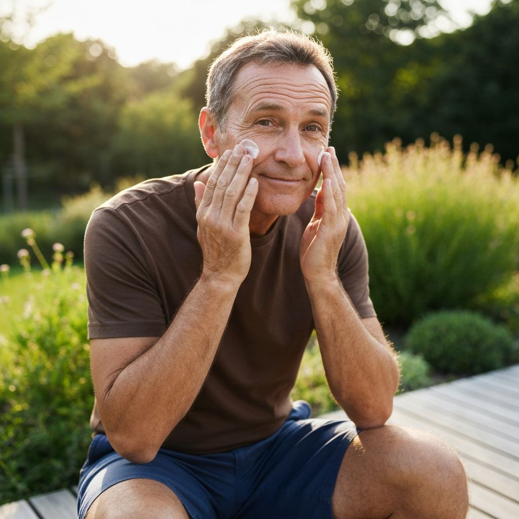 Natural skincare routine for men